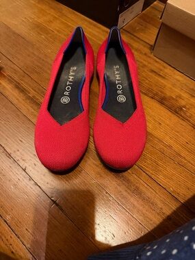 Rothy's Red Knit Round Flats